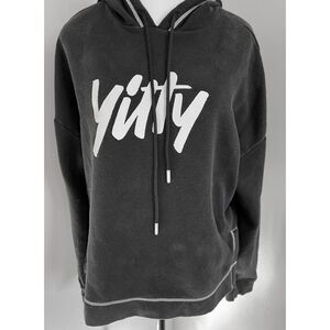 Lizzo's Yitty black hoodie with white contrast stitching. L/XL